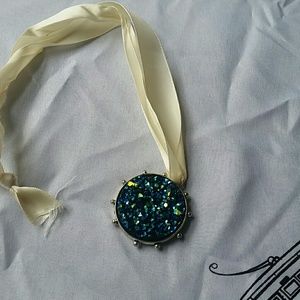 Blue druisy quartz pendant